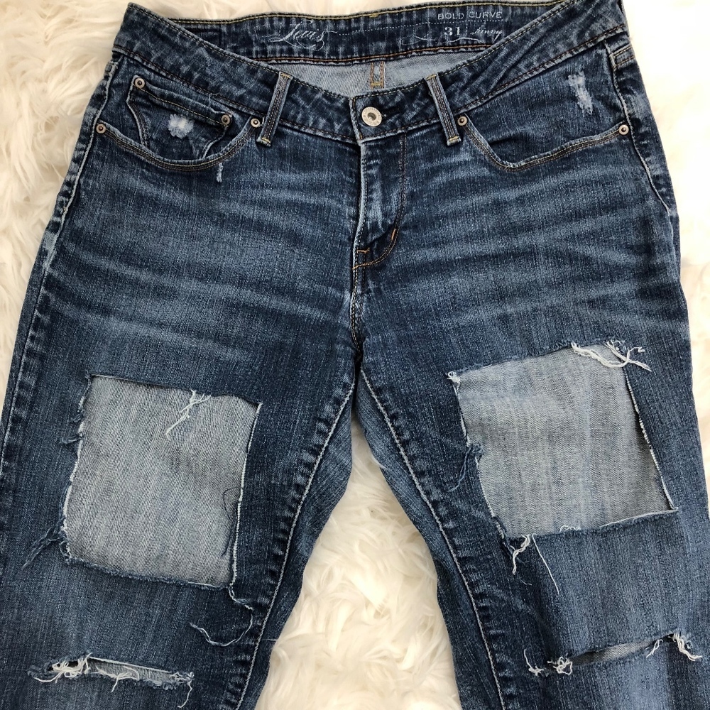 Levi's Bold Curve Skinny Destroyed Jeans Inseam 31 - Picture 5 of 8
